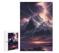 1000 PCS Jigsaw Puzzles for Teenagerss Thunderstorm Mountain Landscape -1 Jigsaws for Adults Hands-on Game Presents for Women Help The Brain Exercise 1000 PCS