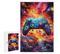 1000 PCS Jigsaw Puzzles for Teenagerss Vibrant Gaming Controller Artwork -55 Adult Jigsaw Family Game But Fun And Humorous Fun at Home Activities, 1000 PCS