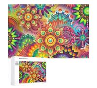 1000 PCS Jigsaw Puzzles for Teenagerss VibrantFloral Artwork Jigsaw Puzzle Toy Wall Decor Difficult Hard Unique Birthday And Xmas Gifts 1000 PCS