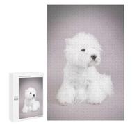 1000 PCS Jigsaw Puzzles for Teenagerss Westie Teenagers Puzzles Brain Teaser Game Enhance Memory Christmas Birthday Gifts 1000 PCS