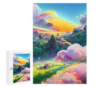 1000 PCS Jigsaw Puzzles for Teenagerss Whimsical Sunset Landscape -1 Jigsaw Puzzle Toy Wall Decor Difficult Hard Unique Birthday And Xmas Gifts 1000 PCS