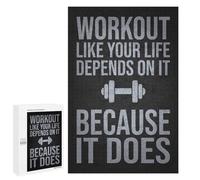 1000 PCS Jigsaw Puzzles for Teenagerss Workout Like Your Life Depends On It, Gym Motivation Puzzle For Teenagerss Difficult Challenge Educational Challenge Family Fun & Game Night 1000 PCS