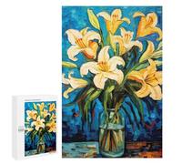 1000 PCS Jigsaw Puzzles for Teenagerss Yellow Lilies Art Jigsaw for Adults Hands-on Game Difficult Hard Unique Birthday And Gifts 1000 PCS