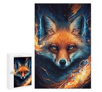 1000 PCS Jigsaw Puzzles Fox Spirit Fire Art Print Jigsaw Puzzles for Teenagerss But Fun And Humorous Every Piece Is Unique - Learning Educational Toys 1000 PCS