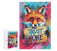 1000 PCS Jigsaw Puzzles Fox Trust None Poster Jigsaws for Adults Puzzle For Family Fun Difficult And Challenge Educational Family Game 1000 PCS