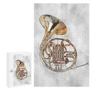 1000 PCS Jigsaw Puzzles- French Horn Jigsaw for Adults Relaxing Games Staycation Kill Time Deal As Gifts for The Whole Family 1000 PCS