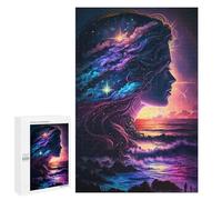 1000 PCS Jigsaw Puzzles- Galactic Ocean Sunset Jigsaw for Adults Relaxing Games Staycation Kill Time Deal As Gifts for The Whole Family 1000 PCS