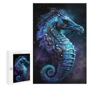 1000 PCS Jigsaw Puzzles Galactic Seahorse Art Print-3 Jigsaw for Teenagerss Precision Cutting Fun Activities at Home Challenging Game And Family Play 1000 PCS