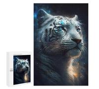 1000 PCS Jigsaw Puzzles Galactic Tiger Portrait -2 Jigsaw for Teenagerss Precision Cutting Fun Activities at Home Challenging Game And Family Play 1000 PCS