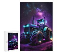1000 PCS Jigsaw Puzzles- Galactic Tractor Adventure-7 Jigsaw for Adults Relaxing Games Staycation Kill Time Deal As Gifts for The Whole Family 1000 PCS