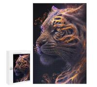 1000 PCS Jigsaw Puzzles Galaxy Gold Tiger Animal Jigsaw Puzzles for Teenagerss But Fun And Humorous Every Piece Is Unique - Learning Educational Toys 1000 PCS