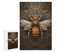 1000 PCS Jigsaw Puzzles Golden Bee Artwork Jigsaw Puzzles for Teenagers Stress Reliever Train Your Brain And Hands Learning Educational Toys 1000 PCS