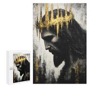 1000 PCS Jigsaw Puzzles Golden Crown Abstract Art Print Jigsaw Puzzles for Teenagers Stress Reliever Train Your Brain And Hands Learning Educational Toys 1000 PCS