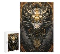 1000 PCS Jigsaw Puzzles Golden Infernal Dragon Sovereign Jigsaws for Adults Anti-Stress Toys Staycation Kill Time Parent-child Interaction 1000 PCS