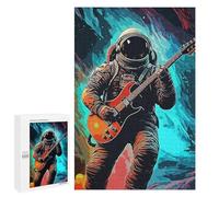 1000 PCS Jigsaw Puzzles Guitarist Astronaut Jigsaw for Teenagerss Precision Cutting Fun Activities at Home Challenging Game And Family Play 1000 PCS