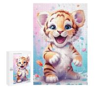 1000 PCS Jigsaw Puzzles Happy Little Milky Tiger Jigsaw Puzzles for Teenagerss But Fun And Humorous Every Piece Is Unique - Learning Educational Toys 1000 PCS