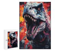 1000 PCS Jigsaw Puzzles- Jurassic Beast T-Rex Art Print Puzzle For Teenagers Family Activities for Birthday, Chrismas Unique Birthday And Gifts 1000 PCS