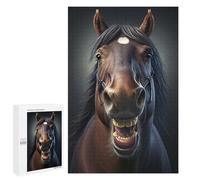 1000 PCS Jigsaw Puzzles LAUGHING HORSE Jigsaws for Adults Anti-Stress Toys Staycation Kill Time Parent-child Interaction 1000 PCS