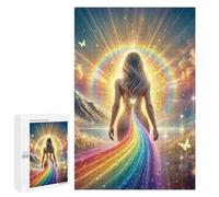 1000 PCS Jigsaw Puzzles- Leading The Rainbow Jigsaw for Adults Relaxing Games Staycation Kill Time Deal As Gifts for The Whole Family 1000 PCS