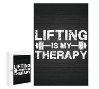 1000 PCS Jigsaw Puzzles Lifting Is My Therapy Jigsaws for Adults Anti-Stress Toys Staycation Kill Time Parent-child Interaction 1000 PCS