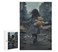 1000 PCS Jigsaw Puzzles Little Girl Running with Teddy Bear Jigsaw Puzzles for Teenagerss But Fun And Humorous Every Piece Is Unique - Learning Educational Toys 1000 PCS