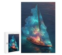 1000 PCS Jigsaw Puzzles Magical Sailboat Journey Adult Jigsaw Puzzles Enhance Memory Educational Challenge Toys Educational Games 1000 PCS