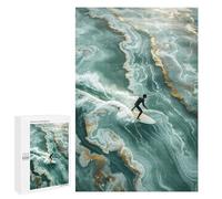 1000 PCS Jigsaw Puzzles Marbel Gold Gilded Surf Jigsaw Puzzles for Teenagerss But Fun And Humorous Every Piece Is Unique - Learning Educational Toys 1000 PCS