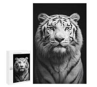 1000 PCS Jigsaw Puzzles Monochrome Tiger Portrait Jigsaw Puzzles for Teenagerss But Fun And Humorous Every Piece Is Unique - Learning Educational Toys 1000 PCS