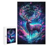 1000 PCS Jigsaw Puzzles Mystical Fantasy Deer Jigsaws for Adults Anti-Stress Toys Staycation Kill Time Parent-child Interaction 1000 PCS