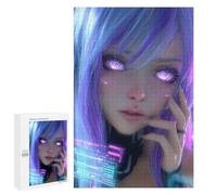 1000 PCS Jigsaw Puzzles Neon Hair Girl-1 Adult Jigsaw Puzzles Enhance Memory Educational Challenge Toys Educational Games 1000 PCS