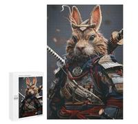 1000 PCS Jigsaw Puzzles Rabbit Samurai Warrior Jigsaw for Teenagerss Precision Cutting Fun Activities at Home Challenging Game And Family Play 1000 PCS