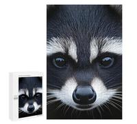 1000 PCS Jigsaw Puzzles- Raccoon Face Close-Up Jigsaw for Adults Relaxing Games Staycation Kill Time Deal As Gifts for The Whole Family 1000 PCS