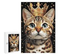 1000 PCS Jigsaw Puzzles Royal Bengal Cat Portrait Puzzles for Teenagers Enhance Memory Difficult And Challenge Brainteaser Family Games 1000 PCS