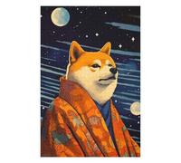1000 PCS Jigsaw Puzzles Shiba Inu Retro Pixel Art Adult Jigsaw Puzzle Hands-on Game Hand Speed Race Unique Gifts for Birthday And Christmas 1000 PCS