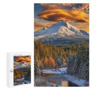 1000 PCS Jigsaw Puzzles Snow-Capped Mountain Sunset Jigsaw Puzzles for Teenagers Stress Reliever Train Your Brain And Hands Learning Educational Toys 1000 PCS