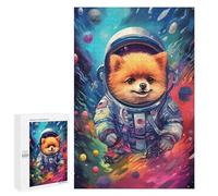 1000 PCS Jigsaw Puzzles- Space Pomeranian Adventure -13 Puzzle For Teenagers Family Activities for Birthday, Chrismas Unique Birthday And Gifts 1000 PCS