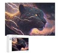 1000 PCS Jigsaw Puzzles Thundering Leopard Wild Power Unleashed -1 Jigsaw for Adults Fun Games Perfect Decoration Unique Gifts for Birthday And Christmas 1000 PCS