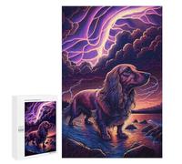 1000 PCS Jigsaw Puzzles Thunderstorm Dog Majesty Jigsaws for Adults Anti-Stress Toys Staycation Kill Time Parent-child Interaction 1000 PCS
