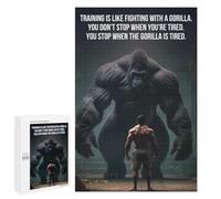 1000 PCS Jigsaw Puzzles Training Vs Fight Gorilla Jigsaw Puzzles for Teenagerss But Fun And Humorous Every Piece Is Unique - Learning Educational Toys 1000 PCS
