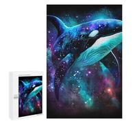 1000 PCS Jigsaw Puzzles Whale Galaxy Art Print Jigsaw Puzzles for Teenagerss But Fun And Humorous Every Piece Is Unique - Learning Educational Toys 1000 PCS