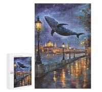 1000 PCS Jigsaw Puzzles Whale in The City Sky Puzzles for Teenagers Enhance Memory Difficult And Challenge Brainteaser Family Games 1000 PCS