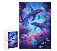 1000 PCS Jigsaw Puzzles Whale Paradise Underwater-1 Adult Jigsaw Puzzles Enhance Memory Educational Challenge Toys Educational Games 1000 PCS