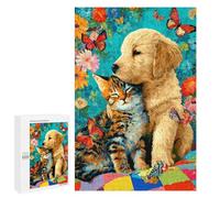 1000 PCS Jigsaw Puzzles Whimsical Pet Garden Art Print Puzzles for Teenagers Enhance Memory Difficult And Challenge Brainteaser Family Games 1000 PCS