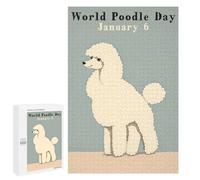 1000 PCS Jigsaw Puzzles World Poodle Day Jigsaws for Adults Anti-Stress Toys Staycation Kill Time Parent-child Interaction 1000 PCS