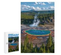 1000 PCS Jigsaw Puzzles Yellowstone Grand Prismatic Spring Adult Jigsaw Puzzles Enhance Memory Educational Challenge Toys Educational Games 1000 PCS