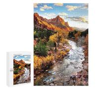 1000 PCS Jigsaw Puzzles- Zion Park Watchman Jigsaw for Adults Relaxing Games Staycation Kill Time Deal As Gifts for The Whole Family 1000 PCS