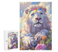 1000 PCS Jigsaw Rainbow Lion Fantasy Artwork Jigsaws for Adults Puzzle But Fun And Humorous Challenging To Complete Unique Birthday And Xmas Gifts 1000 PCS