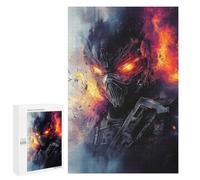 1000 PCS Jigsaw Sci-Fi Warrior with Fiery Eyes Jigsaws for Adults Puzzle Stress Reliever Parent-child Interaction Unique Birthday And Xmas Gifts 1000 PCS