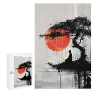 1000 PCS Jigsaw Serene Zen Sunset Scene Jigsaw Puzzles for Adults Family Activities Help The Brain Exercise Deal As Gifts for The Whole Family 1000 PCS