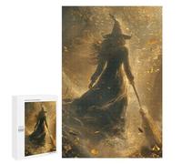 1000 PCS Jigsaw Spooky Witch in Forest Jigsaws for Adults Puzzle Stress Reliever Parent-child Interaction Unique Birthday And Xmas Gifts 1000 PCS